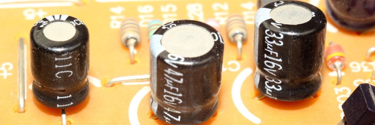 Capacitors on circuit board