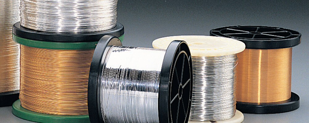 nickel plated wire in a spool